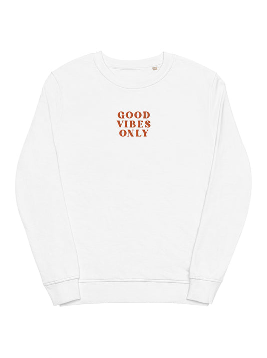 Amii Angel Classic Collection : Good Vibes Only Sweater Hight Quality Embroidered Logo (Organic Cotton)