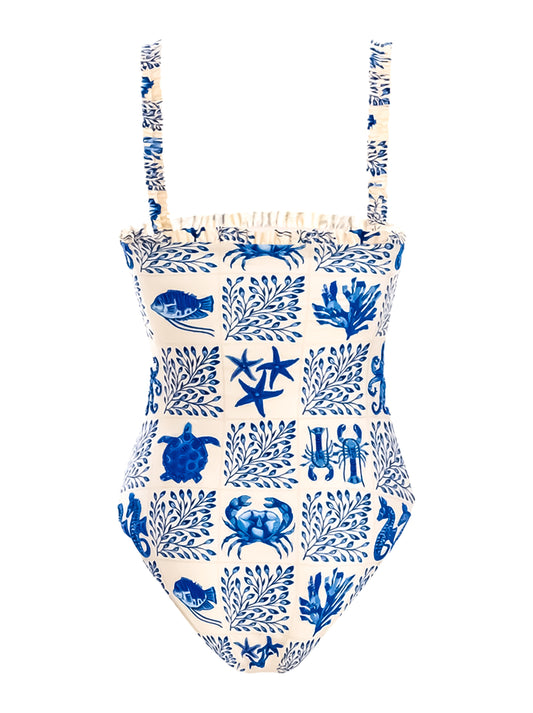 Amii Angel Swimwear  :  Exclusive Blue Floral
