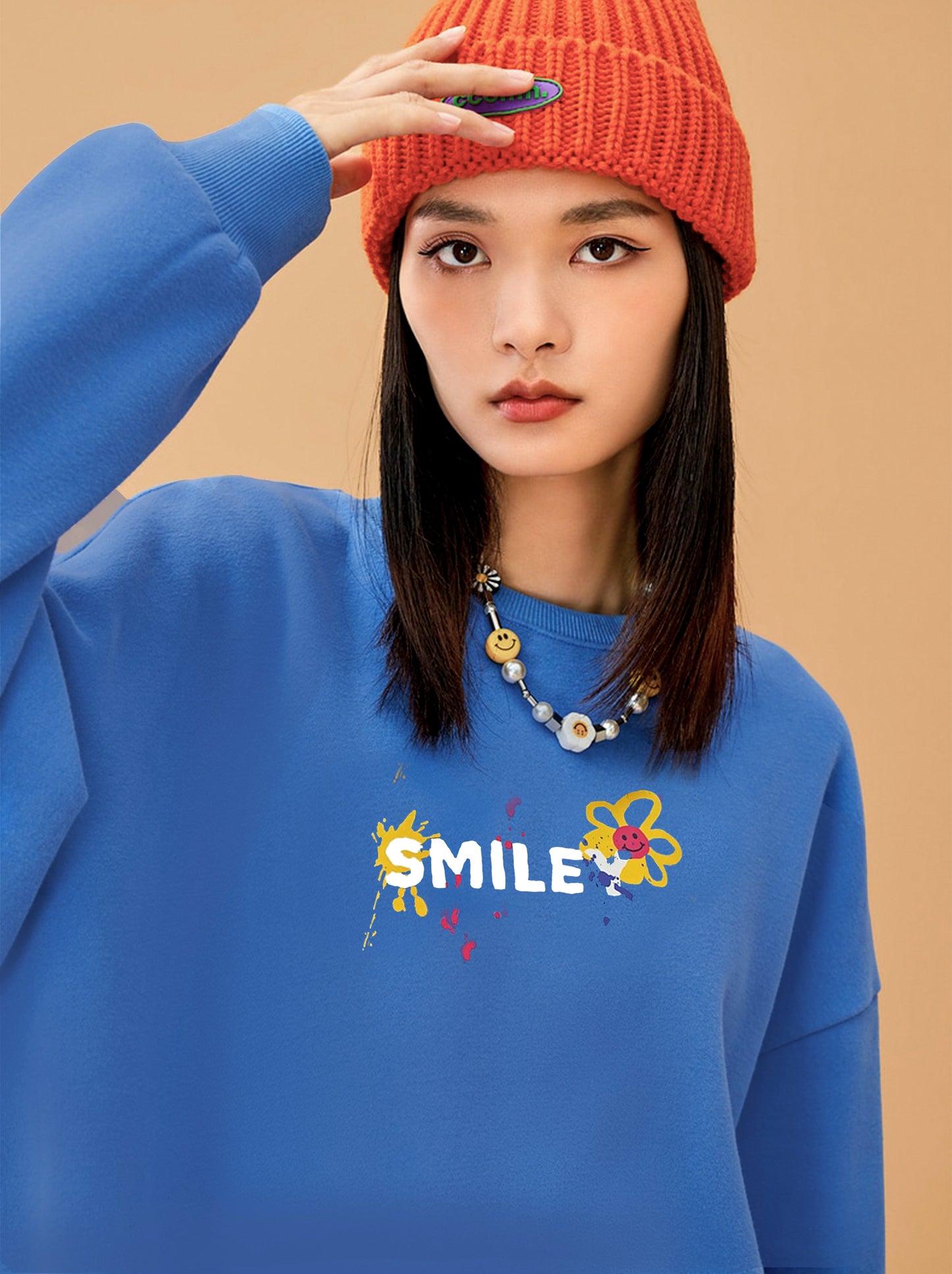 Amii Angel Classic Collection : Smile Sweater Hight Quality Print Logo (Organic Cotton)