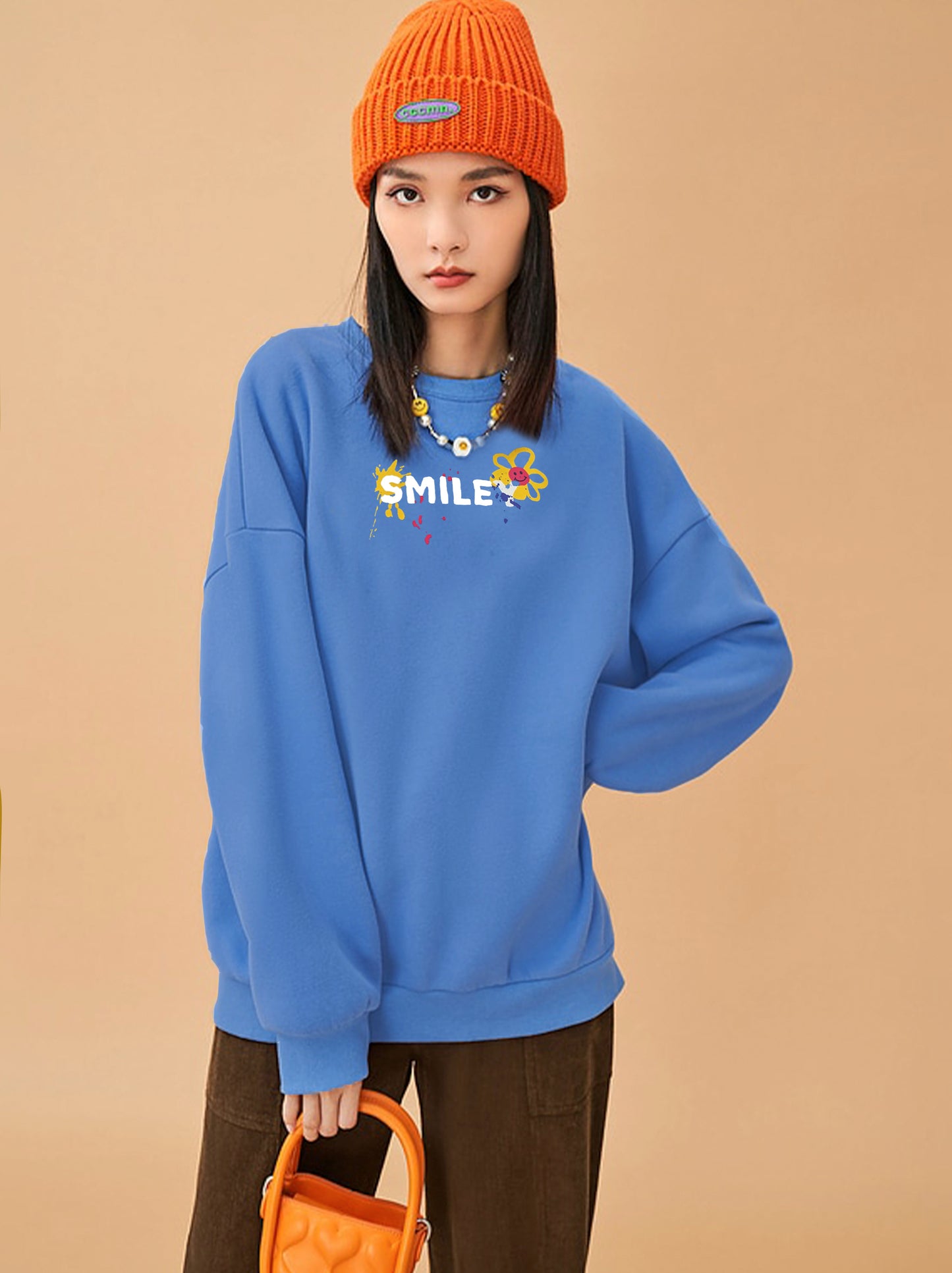 Amii Angel Classic Collection : Smile Sweater Hight Quality Print Logo (Organic Cotton)