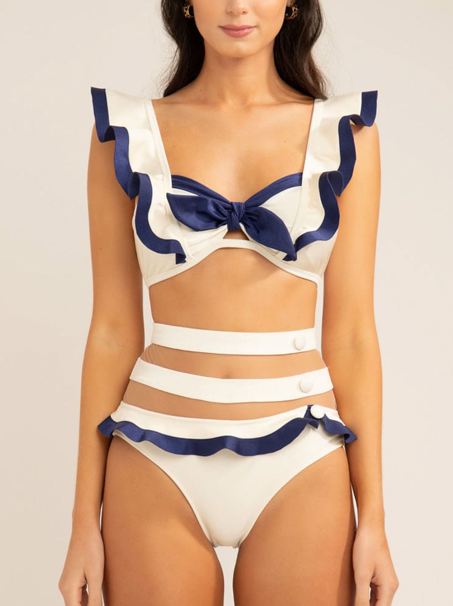 Amii Angel Swimwear :  Exclusive Swimwear - Ruffled Split Bikini