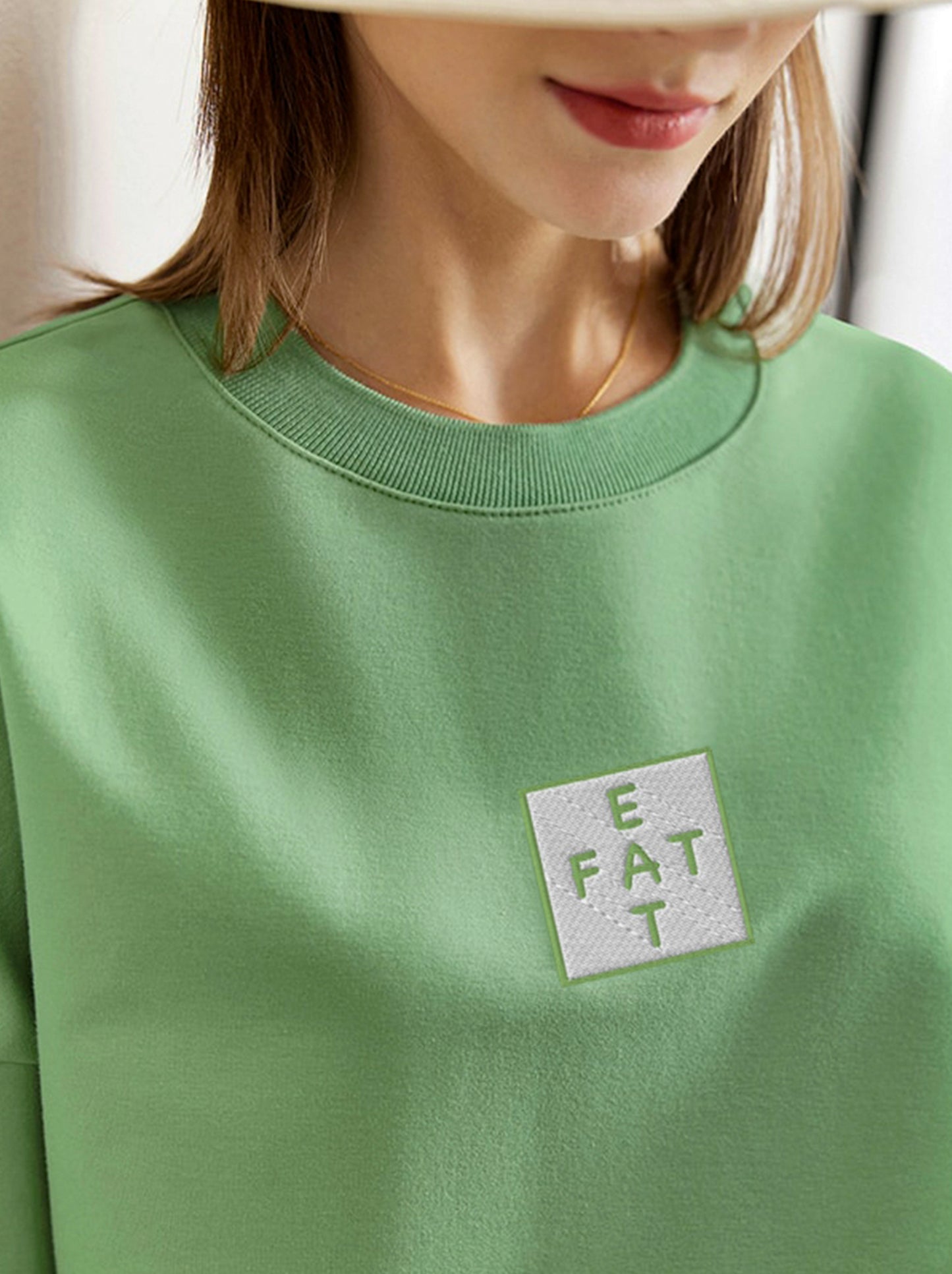 Amii Angel Classic Collection : Eat Fat Sweater Hight Quality Stitched Logo (Organic Cotton)